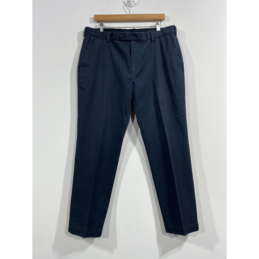 Brooks Brothers Milano‎ Old Money Chino Mens 36x30 Navy Slim Fit Pants Old Money